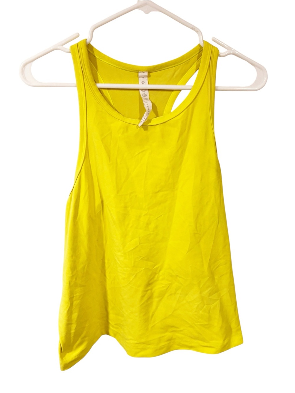 Lululemon Plus Size Yellow Athletic Racerback Tank Top Size 16